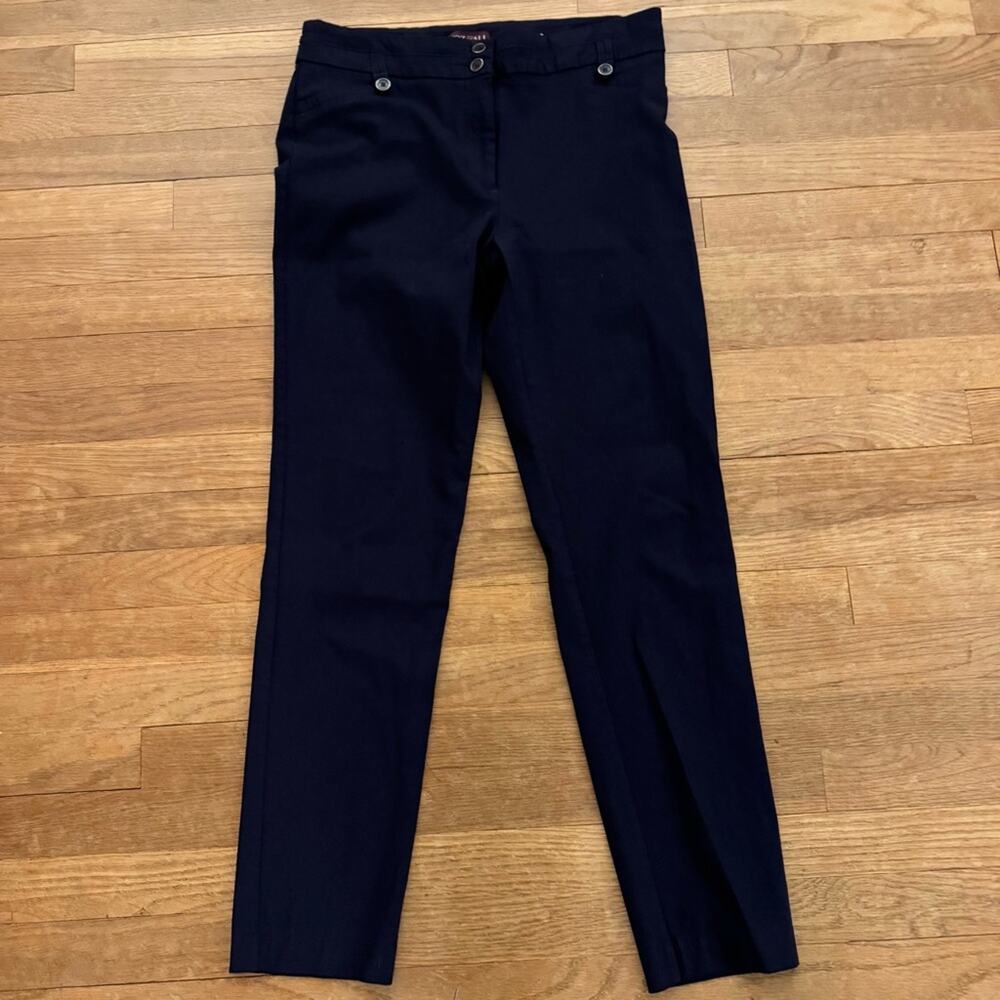 Roz & Ali navy mid rise straight leg dress pants size 12
b26